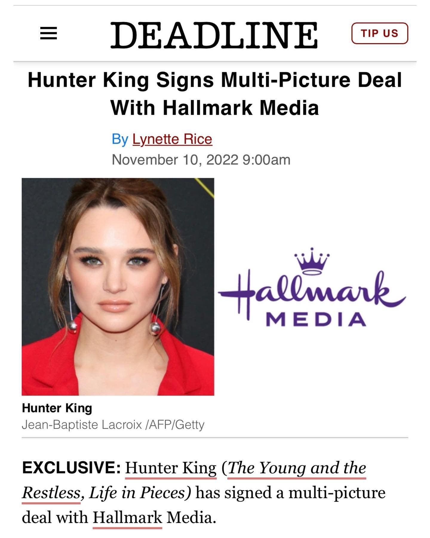 Hunter King With Hallmark