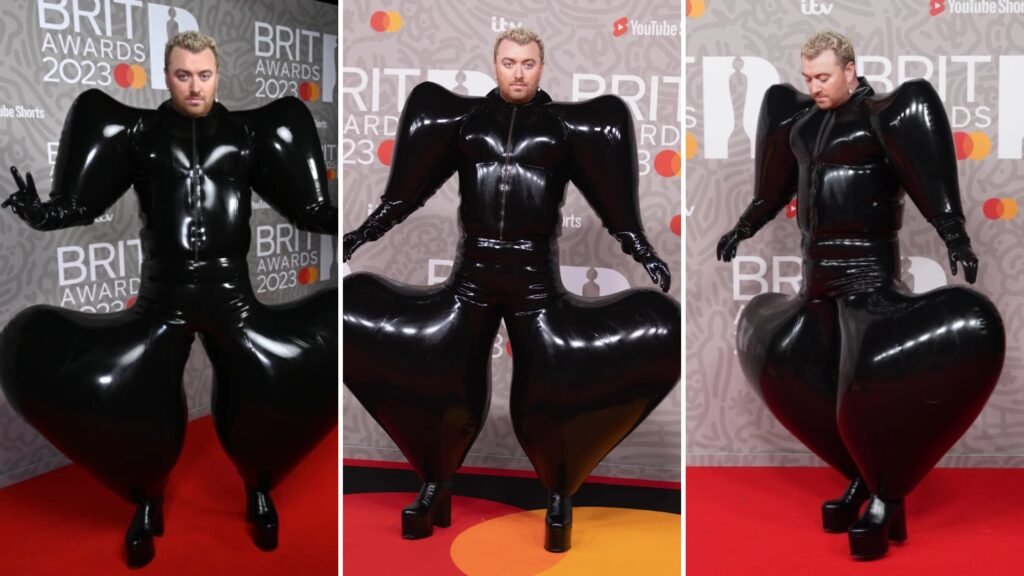 Sam Smith Draws Attention with Latex Outfit at Brit Awards 2023