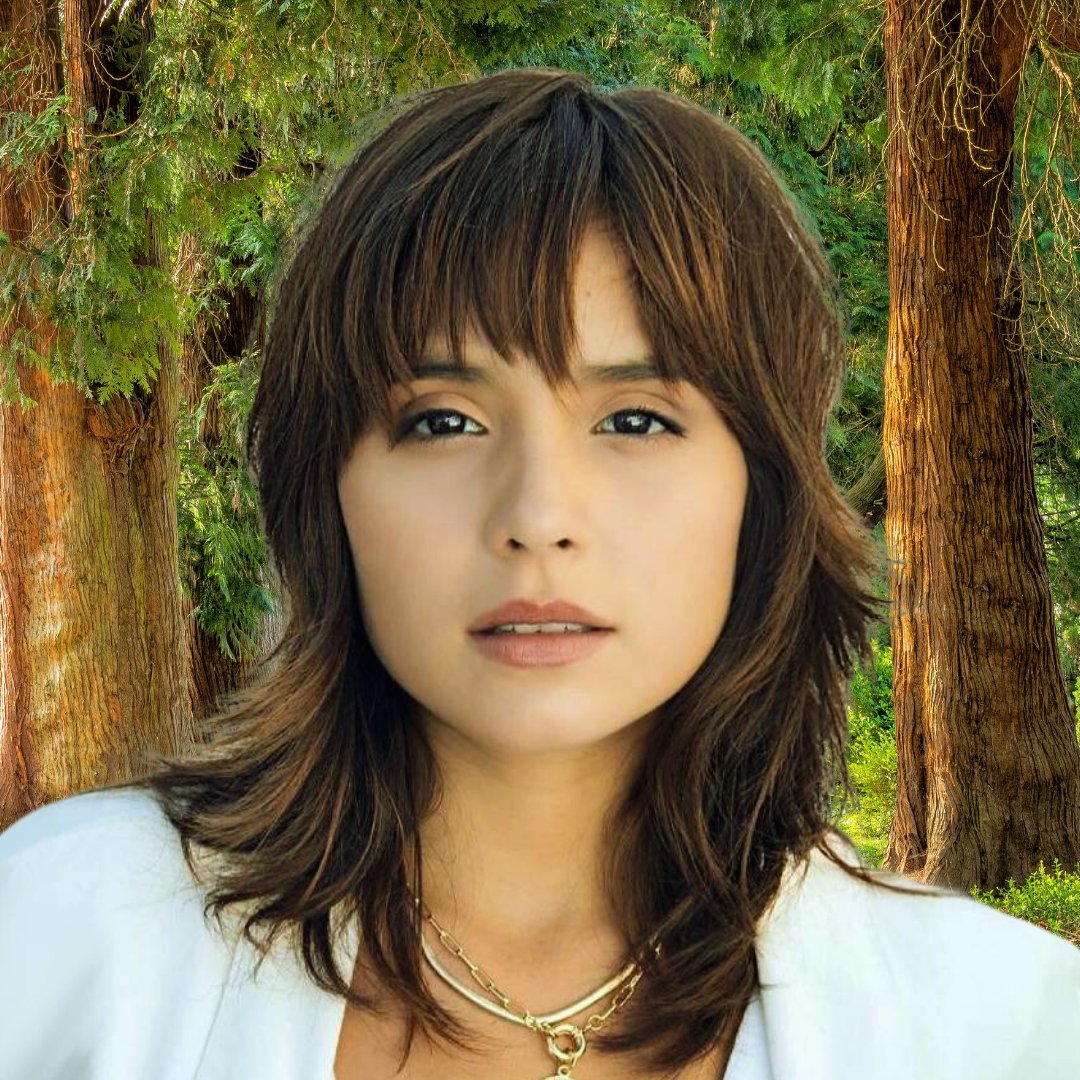 Layered Wolf Cut with Blunt Bangs
