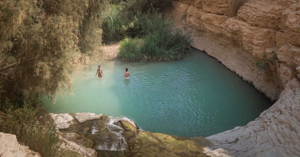 Serene natural pools at Ein Gedi, a short drive from Nazareth.